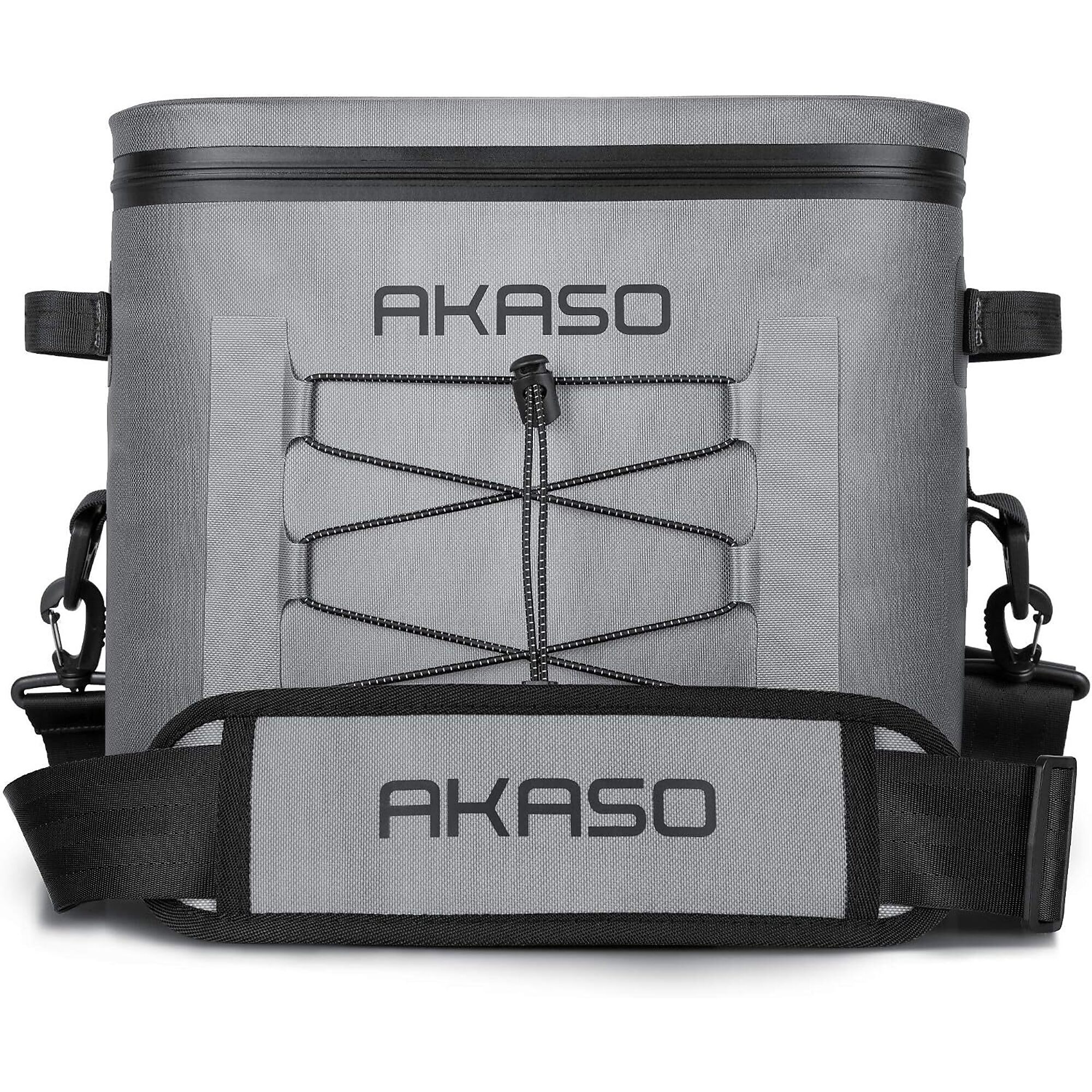 AKASO 24 Can Soft Cooler Bag, Leakproof & Waterproof Insulated Cooler, Keeps Food & Drinks Cold or Warm Up to 60 Hours, Portable Cooler with Shoulder Strap for Camping, Beach, Fishing & Travel, Model #B08T753X4W